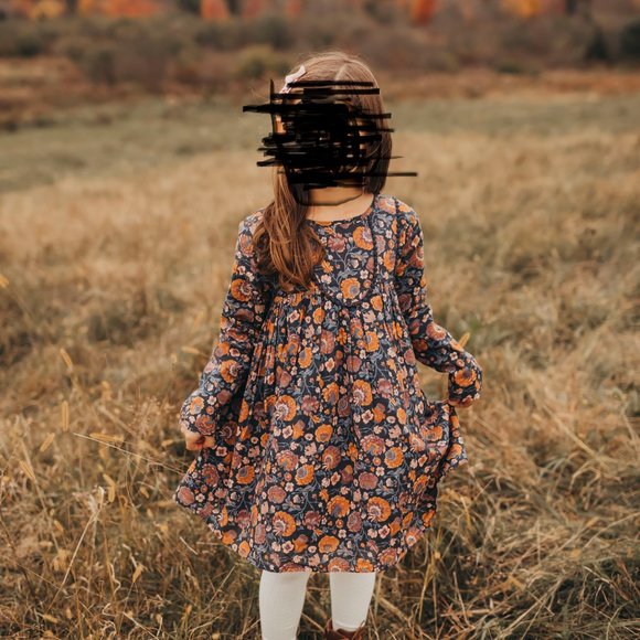 Louise Misha Roulotta Dress - Charcoal Bohemian Flowers - Picture 4 of 4